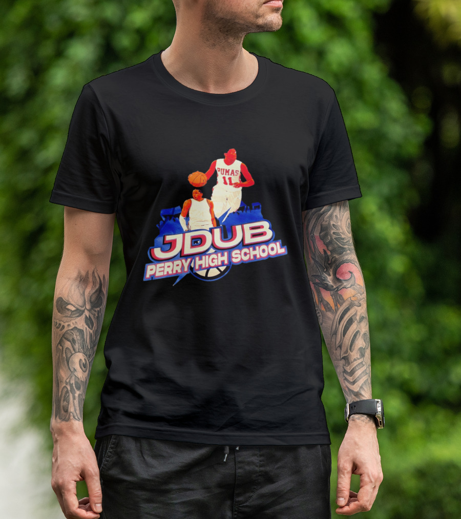 Jdub Perry High School Pumas Basketball T-Shirt