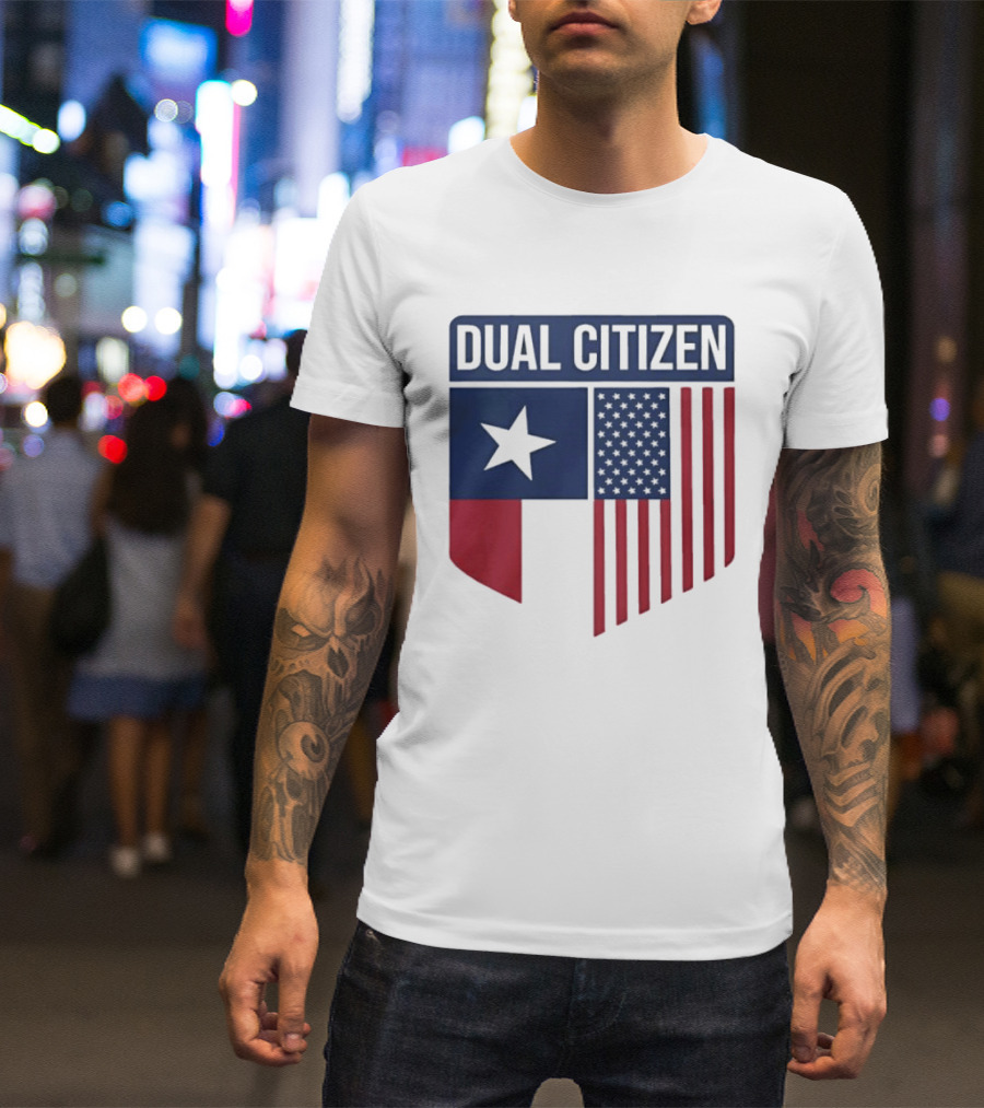 Texas Dual Citizen State Flag Star And Stripes T-Shirt