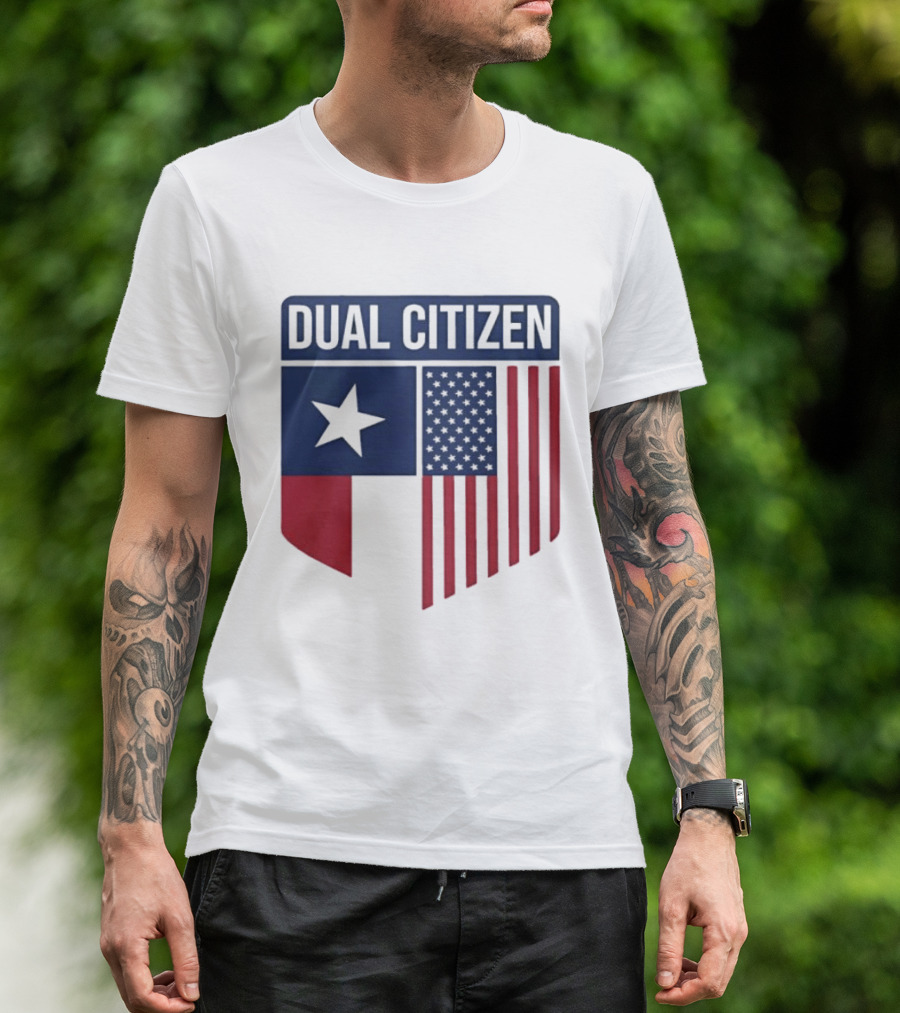 Texas Dual Citizen State Flag Star And Stripes T-Shirt