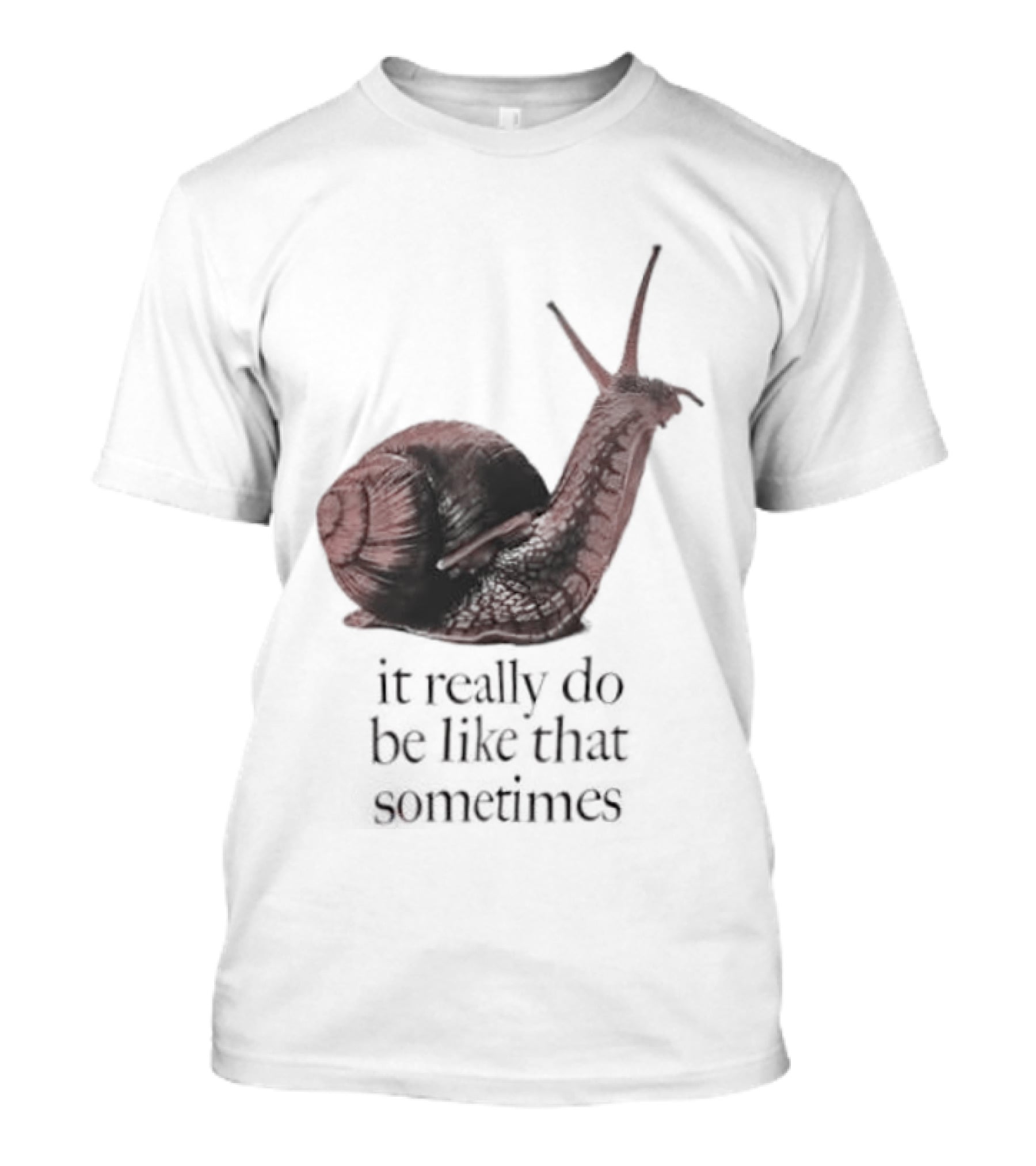 It Really Do Be Like That Sometimes Brown Garden Snail Mood T-Shirt