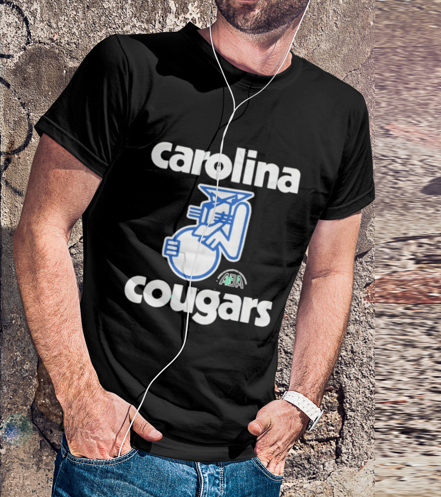 Carolina Cougars ABA Retro Basketball Team T-Shirt