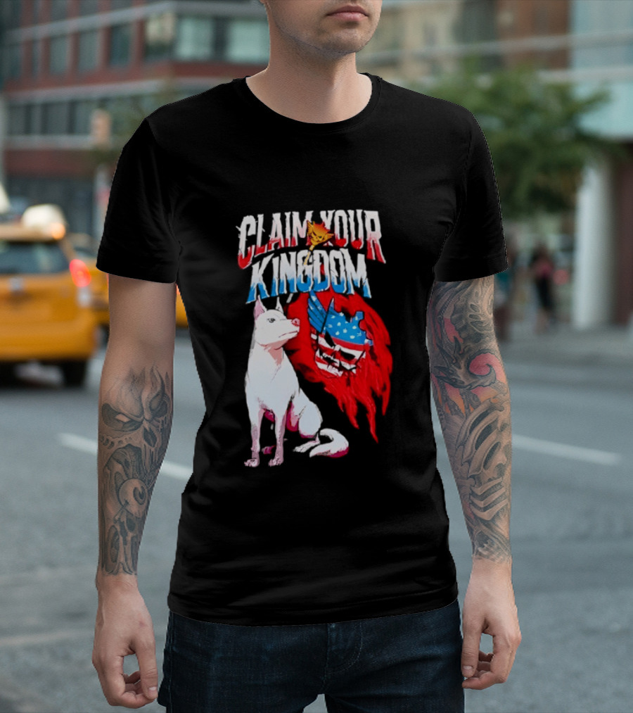 Cody Rhodes Pharaoh Dog Claim Your Kingdom WWE American Flag T-Shirt