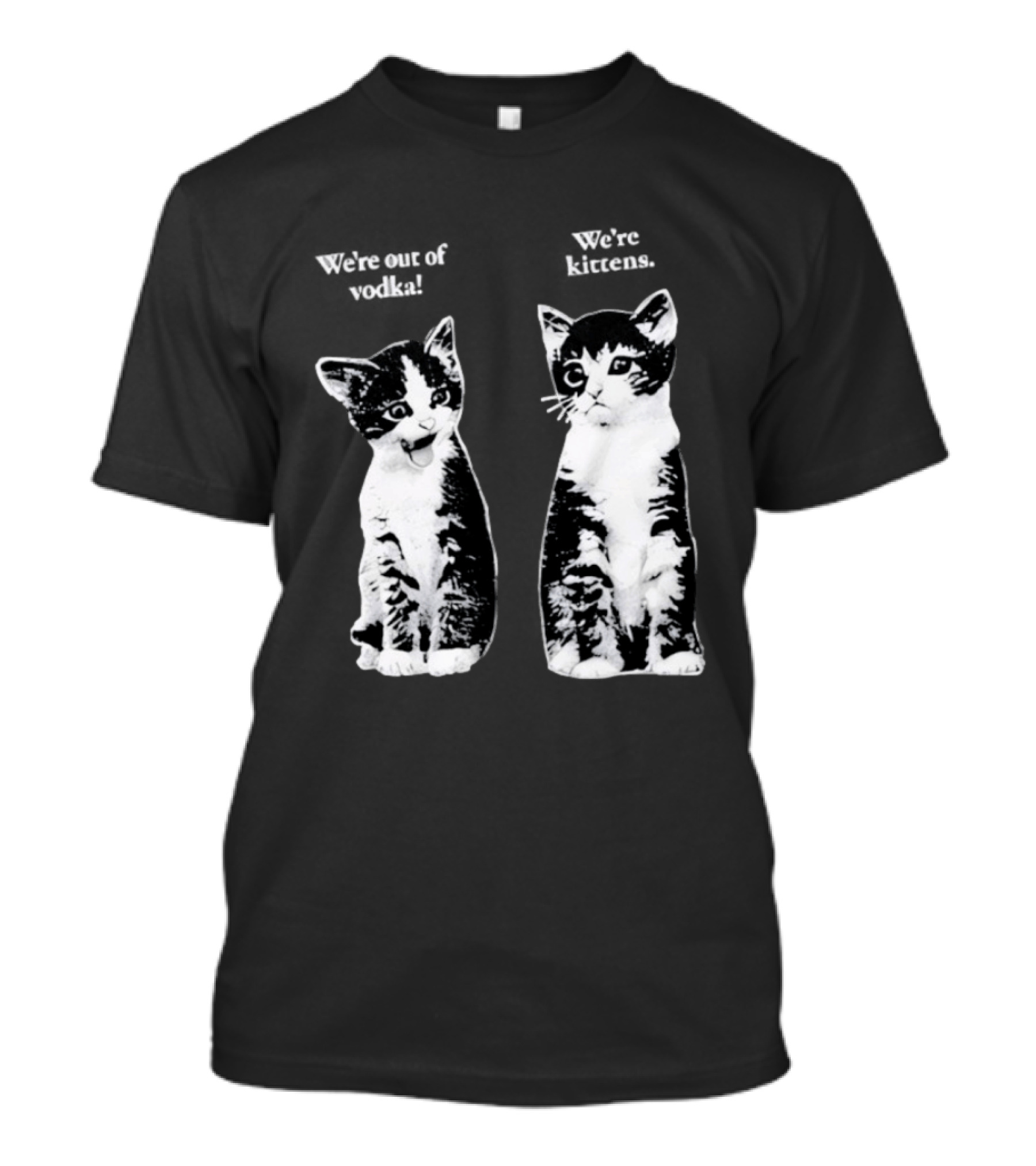 We're Out Of Vodka Cat Kittens T-Shirt