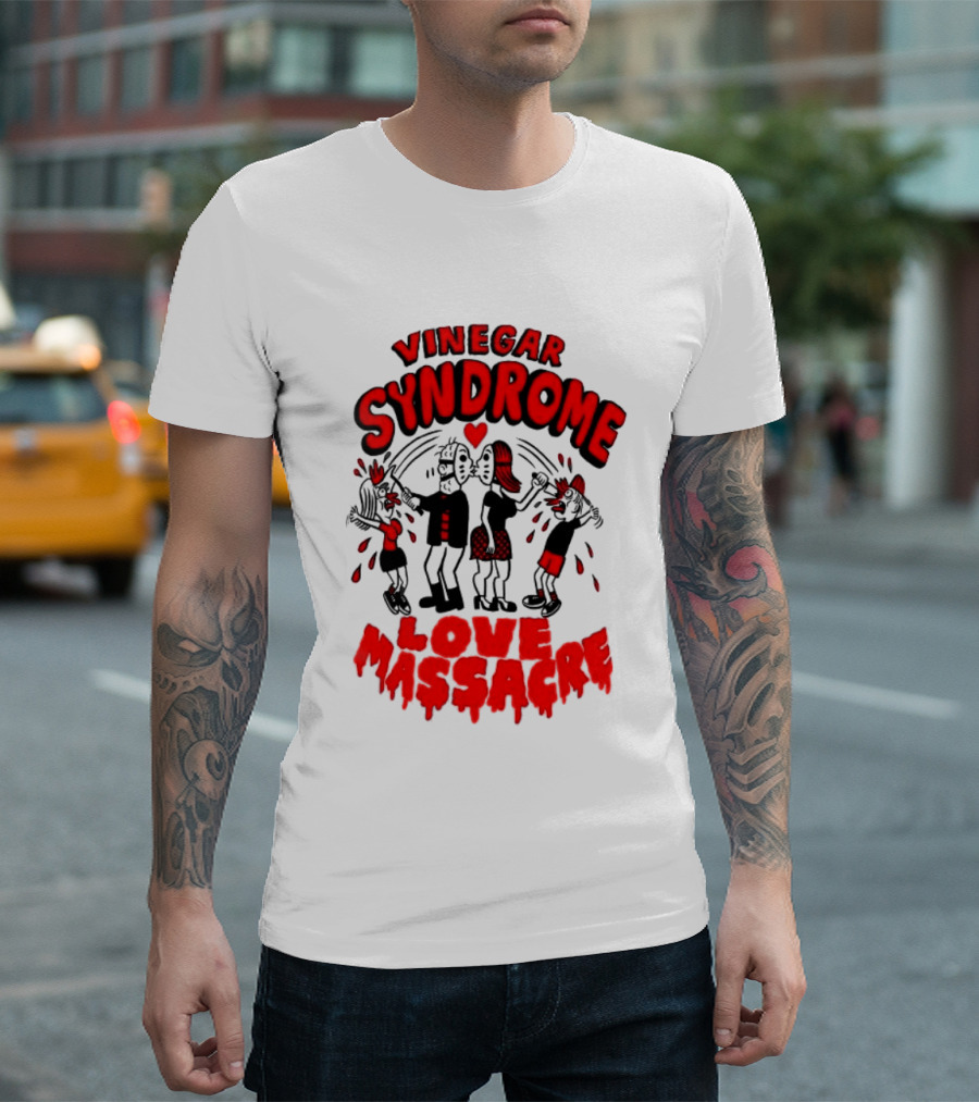 Vinegar Syndrome Love Massacre Retro Horror Comic T-Shirt