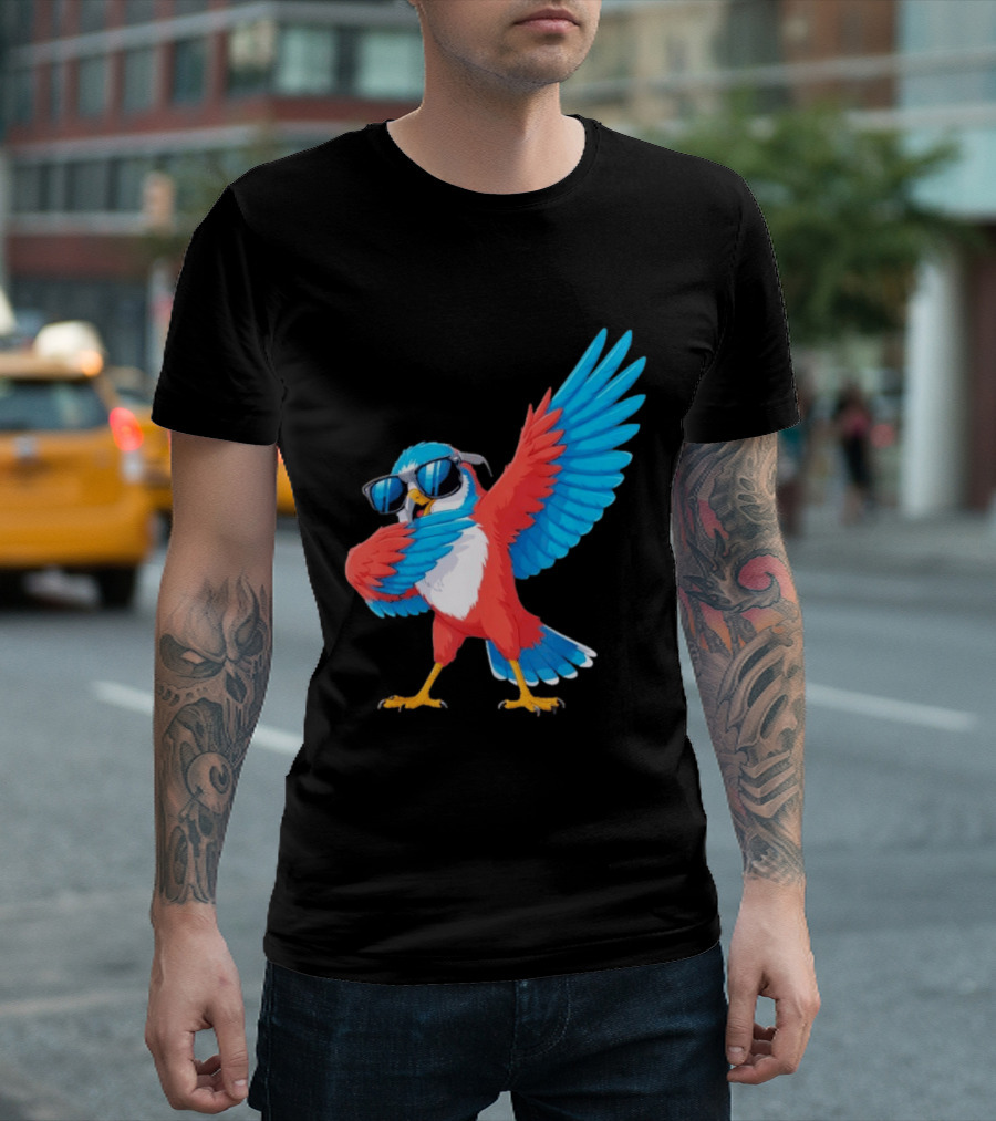 Sea Hawk Bird Dabbing With Sunglasses T-Shirt