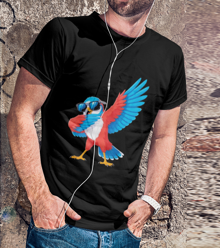 Sea Hawk Bird Dabbing With Sunglasses T-Shirt