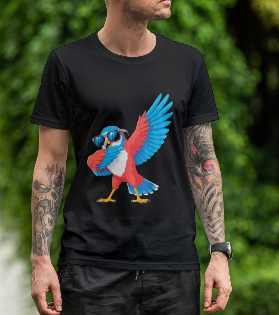 Sea Hawk Bird Dabbing With Sunglasses T-Shirt