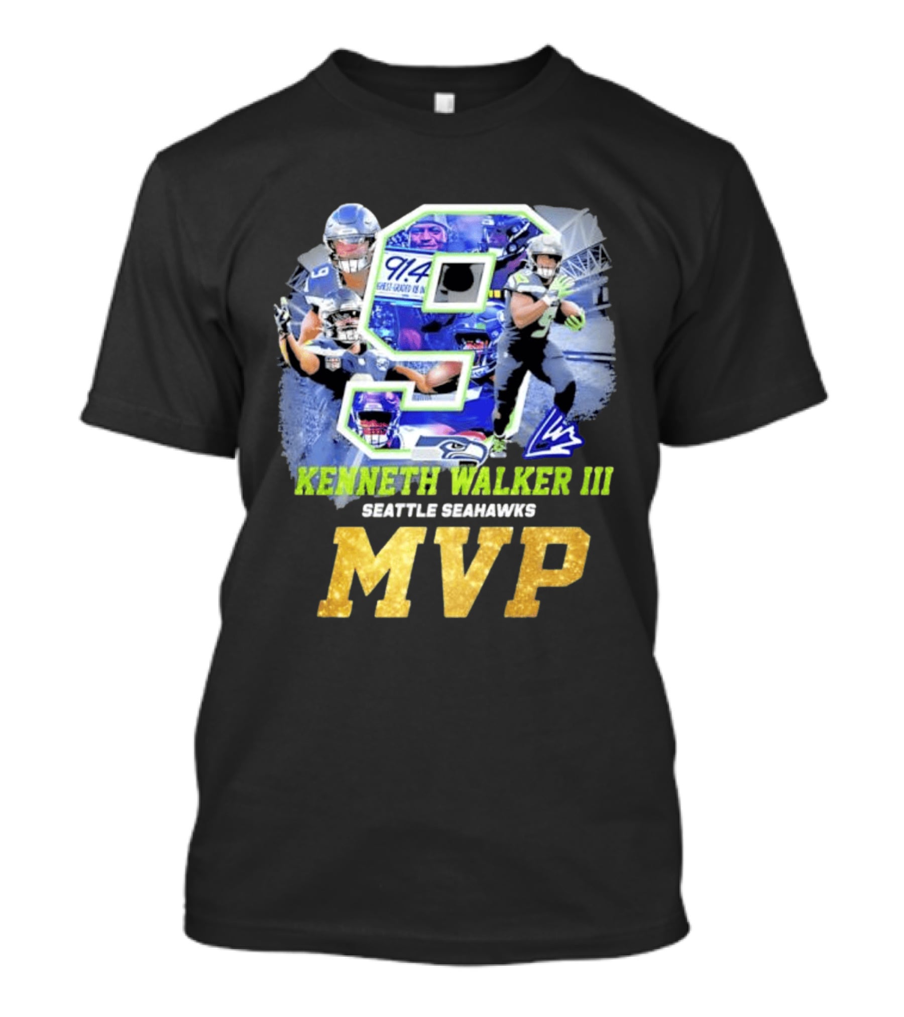 Kenneth Walker III Seattle Seahawks MVP 9 T-Shirt