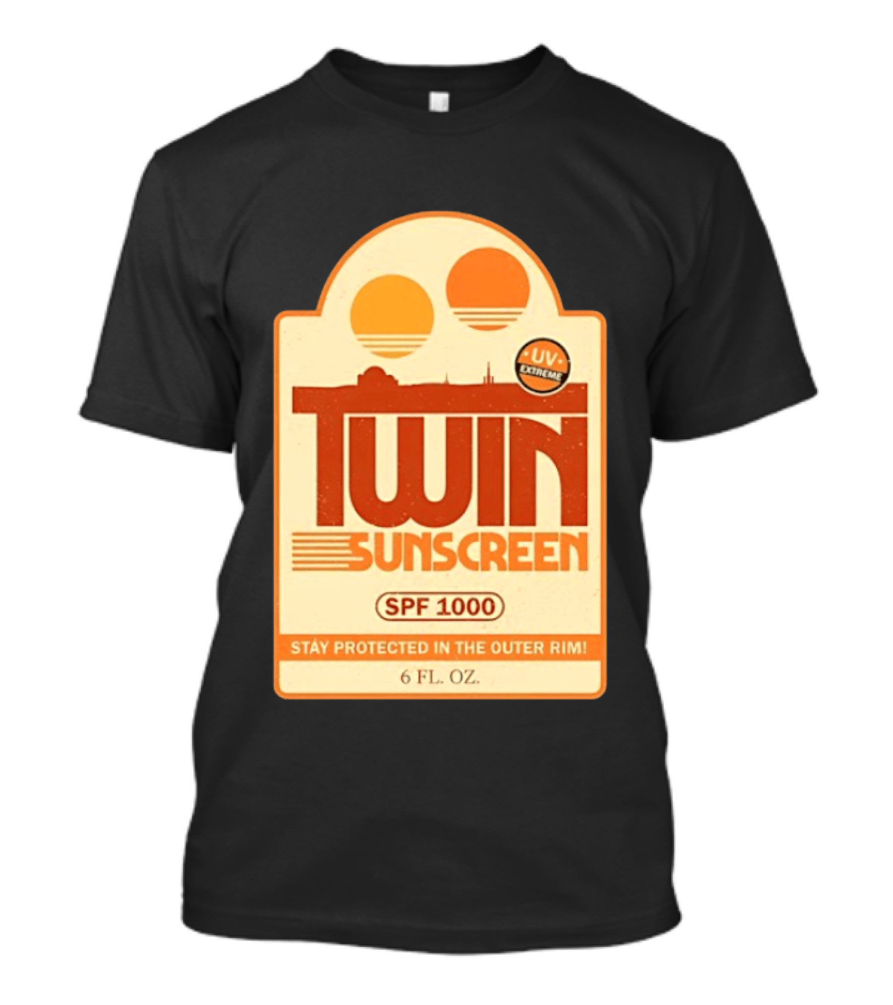Twin Sunscreen SPF 1000 UV Extreme Stay Protected In The Outer Rim 6 Fl. Oz T-Shirt