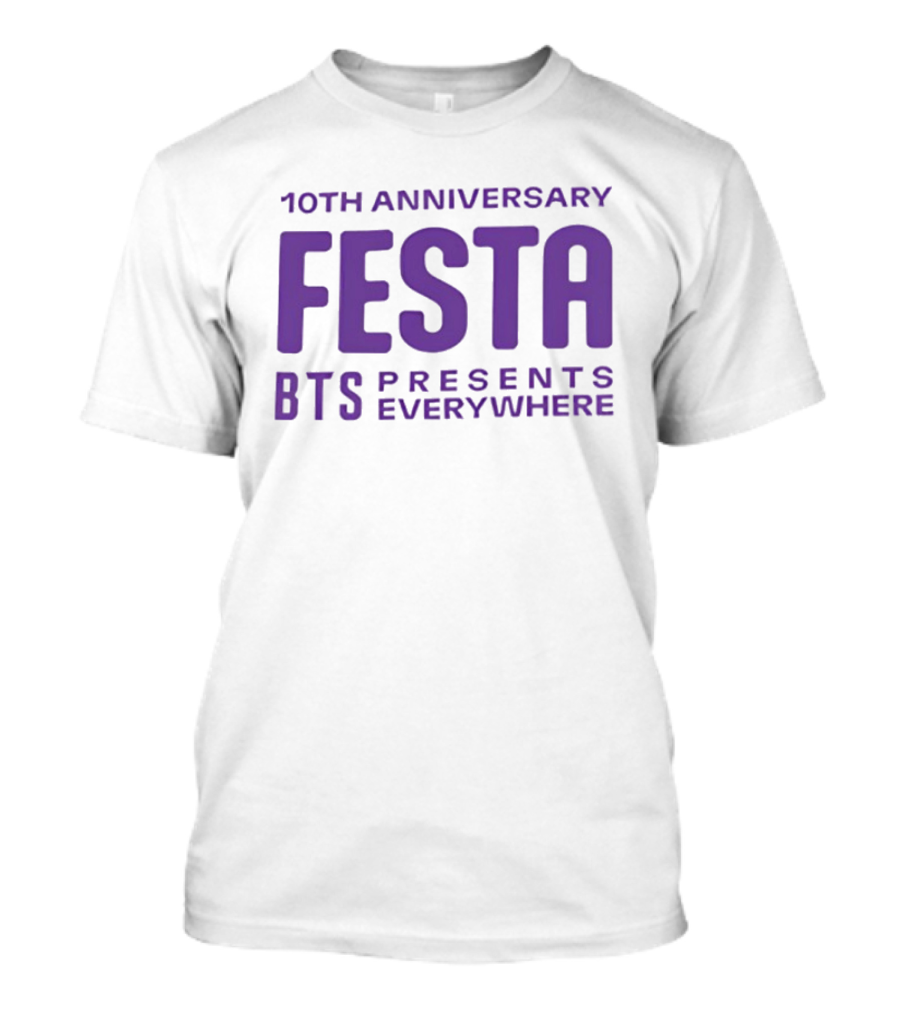 10th Anniversary BTS Festa Presents Everywhere T-Shirt
