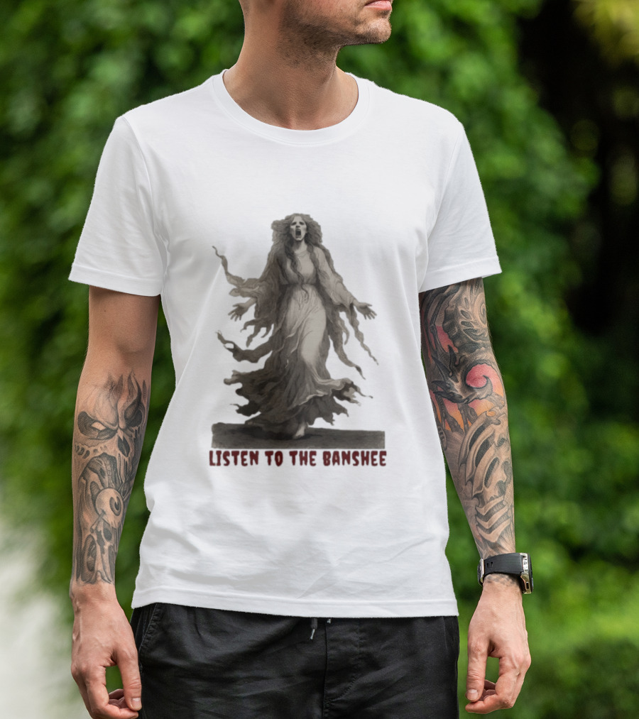 Ghost Girl Listen To The Banshee Eerie Spectral T-Shirt