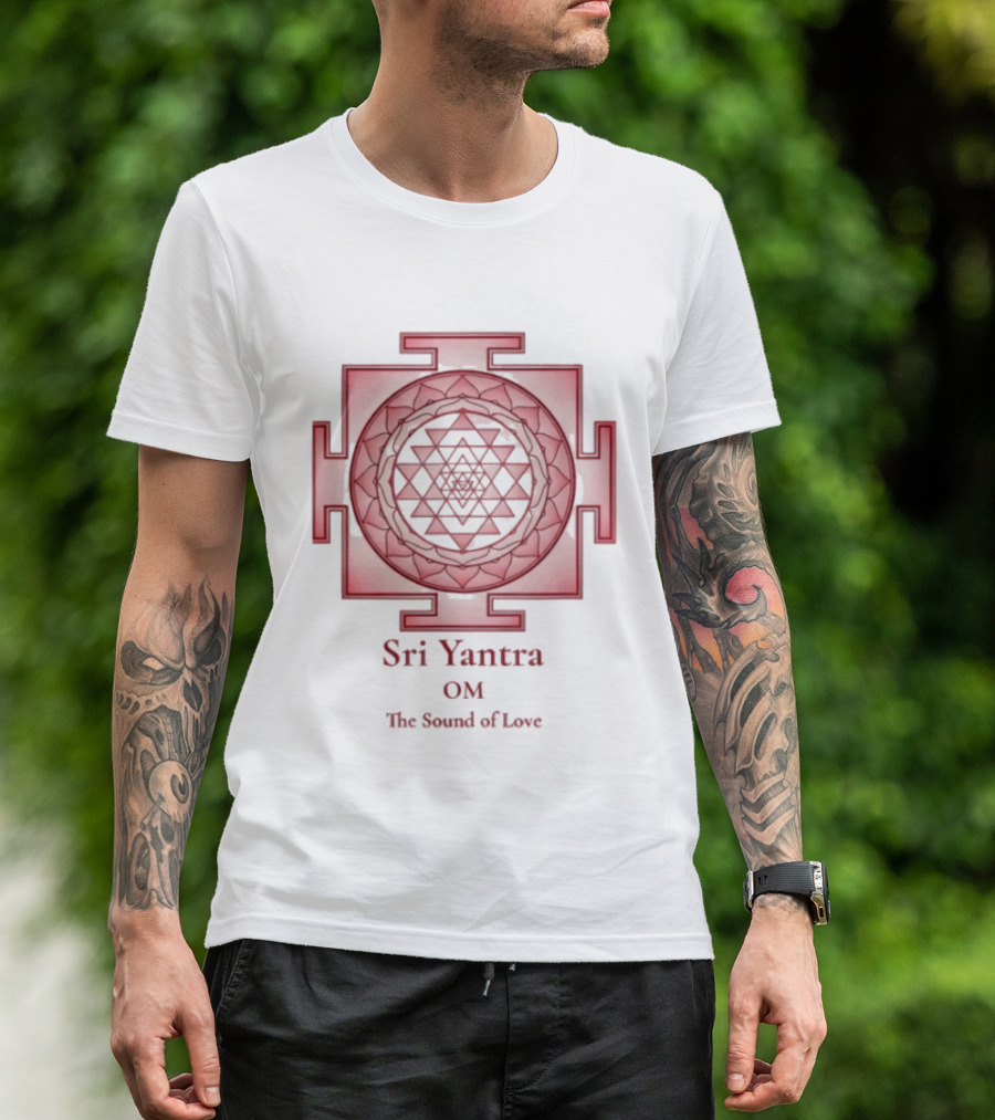 Sri Yantra OM The Sound Of Love Mandala Sacred Geometry Spiritual T-Shirt