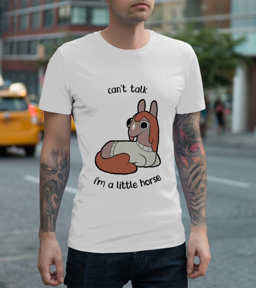 Lucah Can't Talk I'm A Little Horse Cute Cartoon T-Shirt