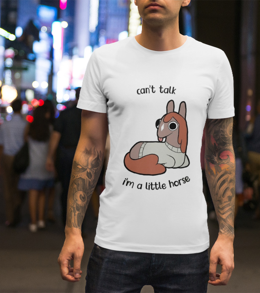Lucah Can't Talk I'm A Little Horse Cute Cartoon T-Shirt