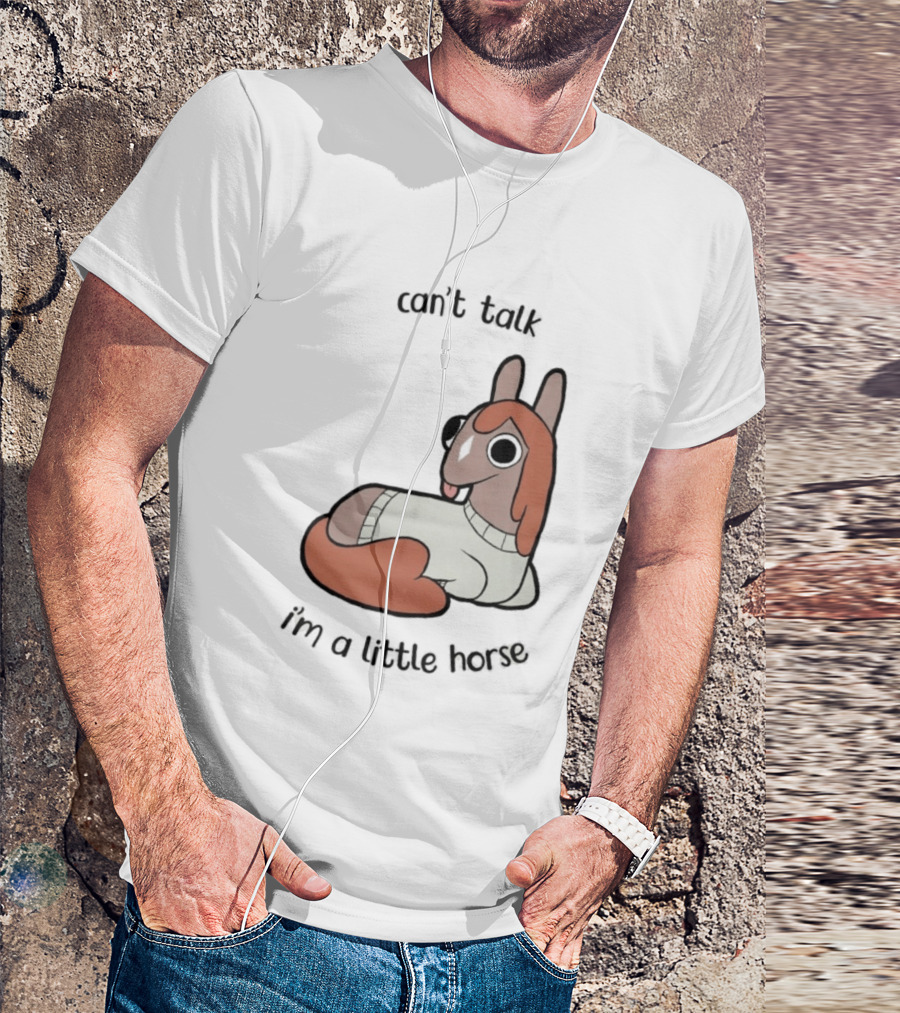 Lucah Can't Talk I'm A Little Horse Cute Cartoon T-Shirt