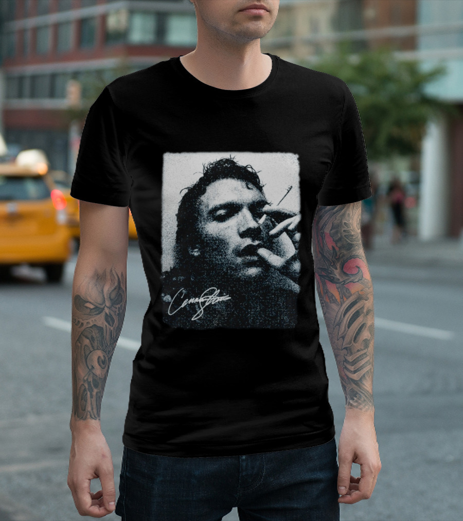 Ilya Rozanov Cigarette Portrait Cursive Signature T-Shirt