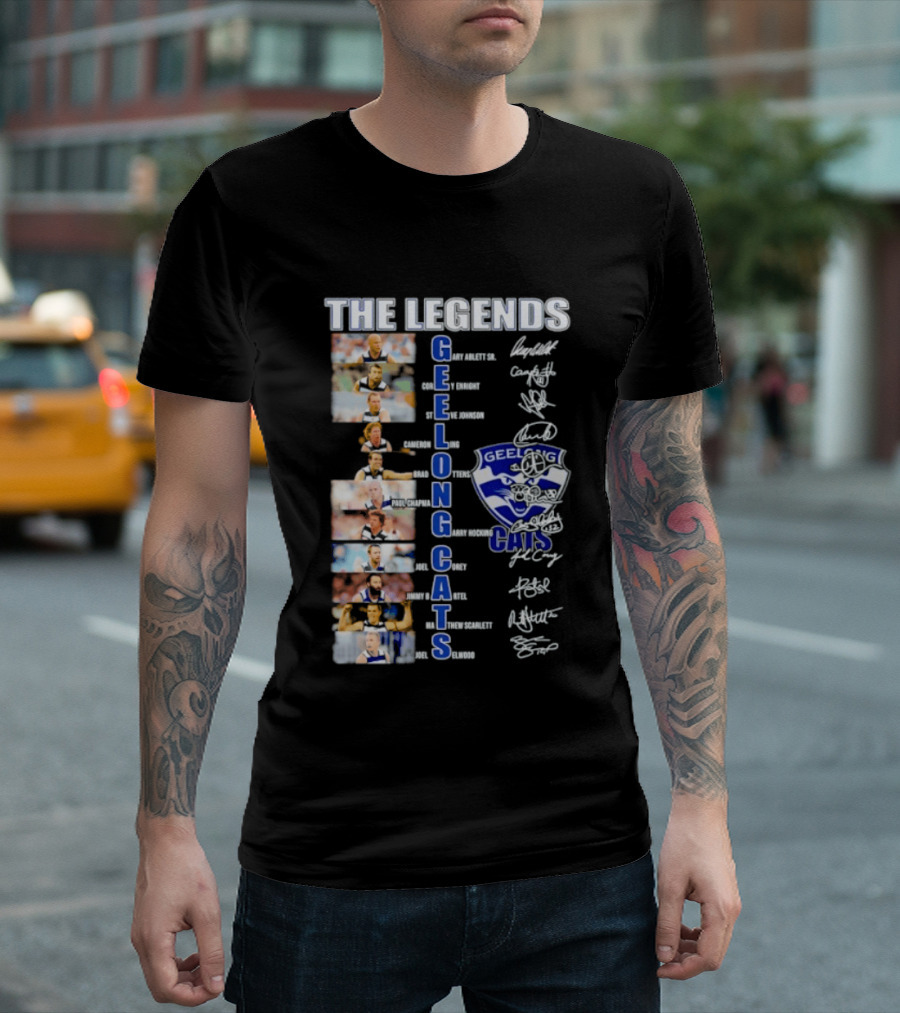 The Legends Of Geelong Cats Player Signatures And Iconic Players T-Shirt