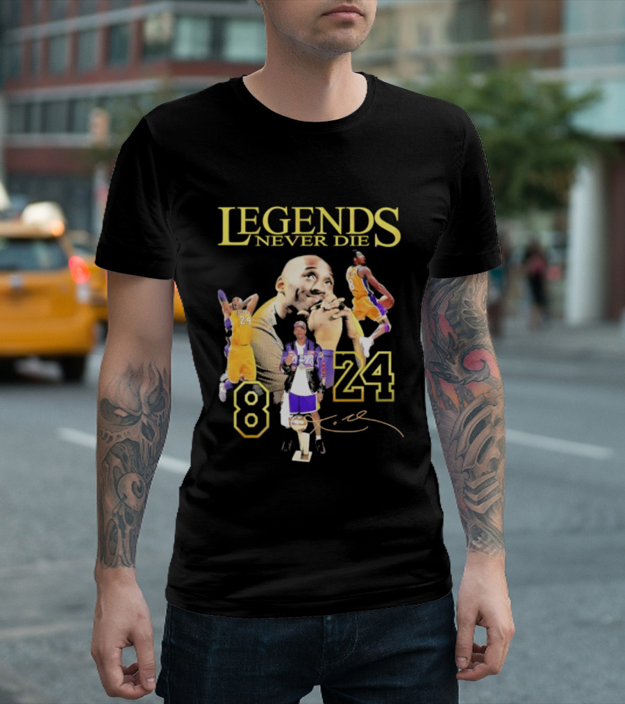 Legends Never Die Kobe Bryant 8 24 Los Angeles Basketball T-Shirt