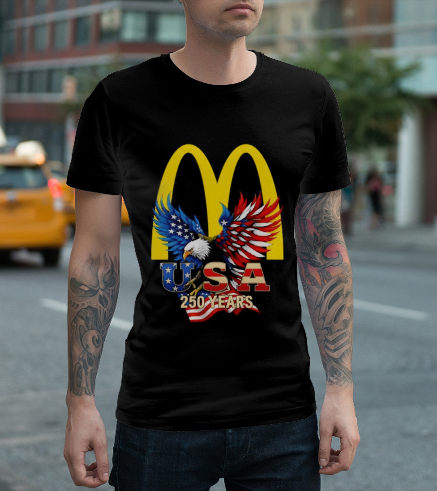 Eagle USA 250 Years McDonald's Flag Celebration T-Shirt