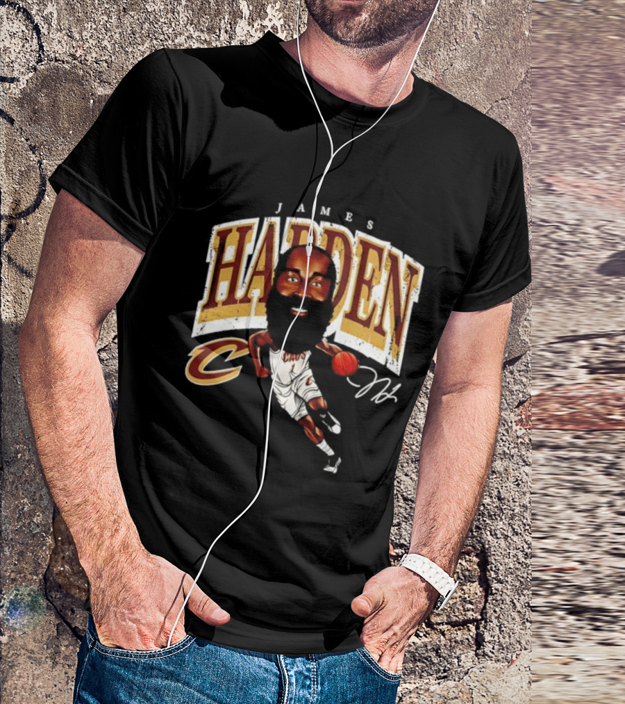 James Harden Cleveland Cavaliers Cartoon Basketball Player CA QS T-Shirt