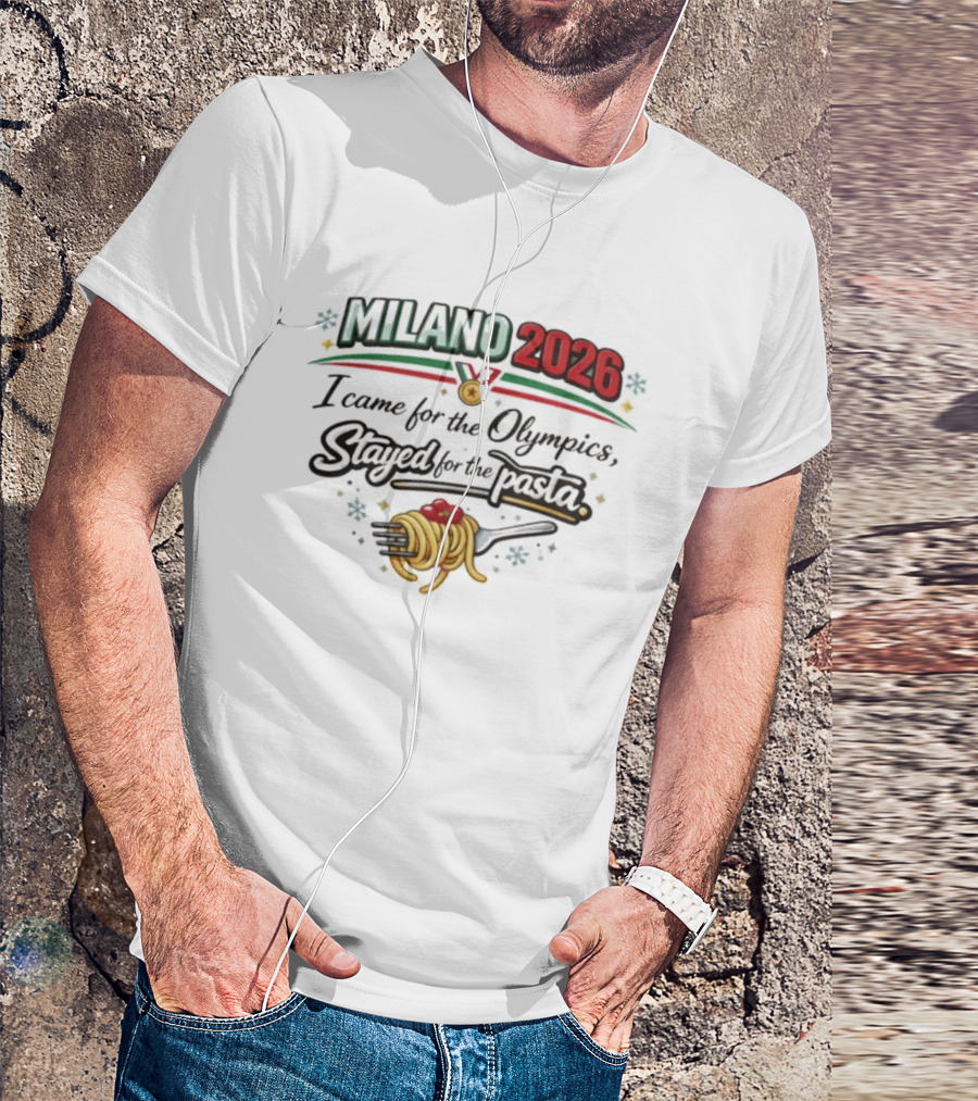 Milano 2026 Olympics Pasta Lover Journey T-Shirt