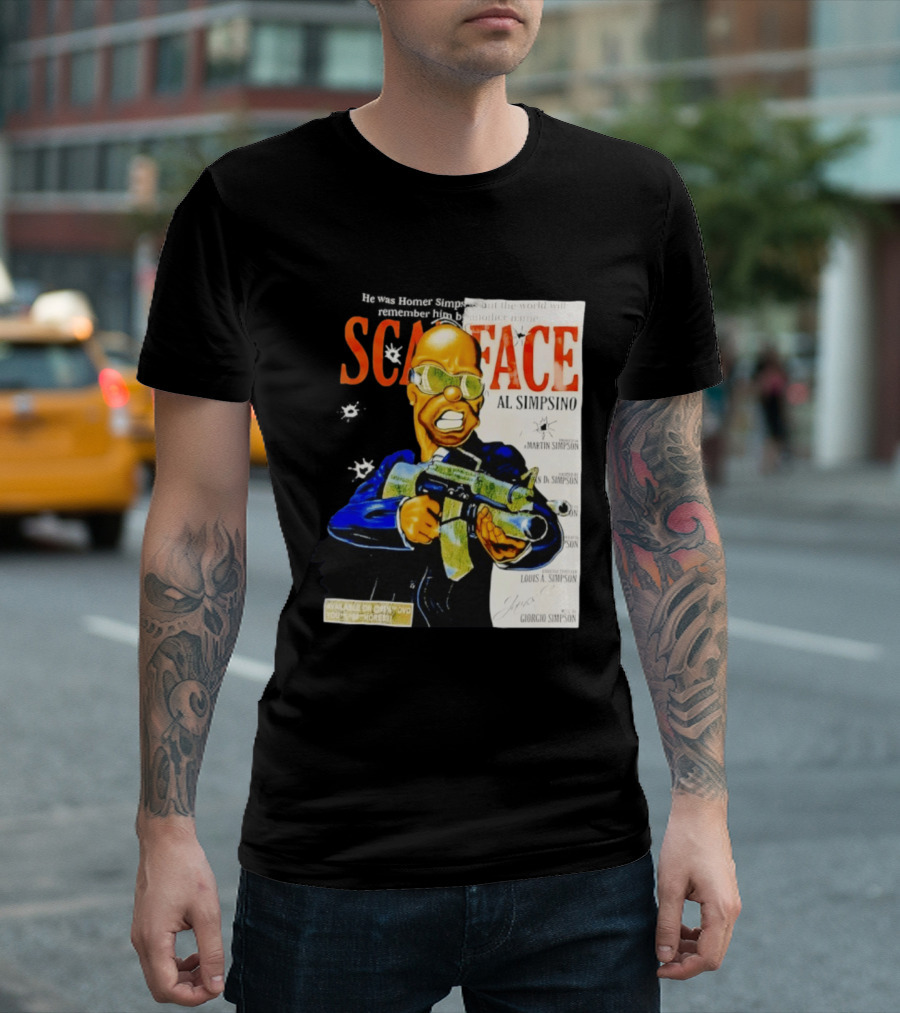 Scarface Al Simpsino Parody Available On DVD Reference T-Shirt