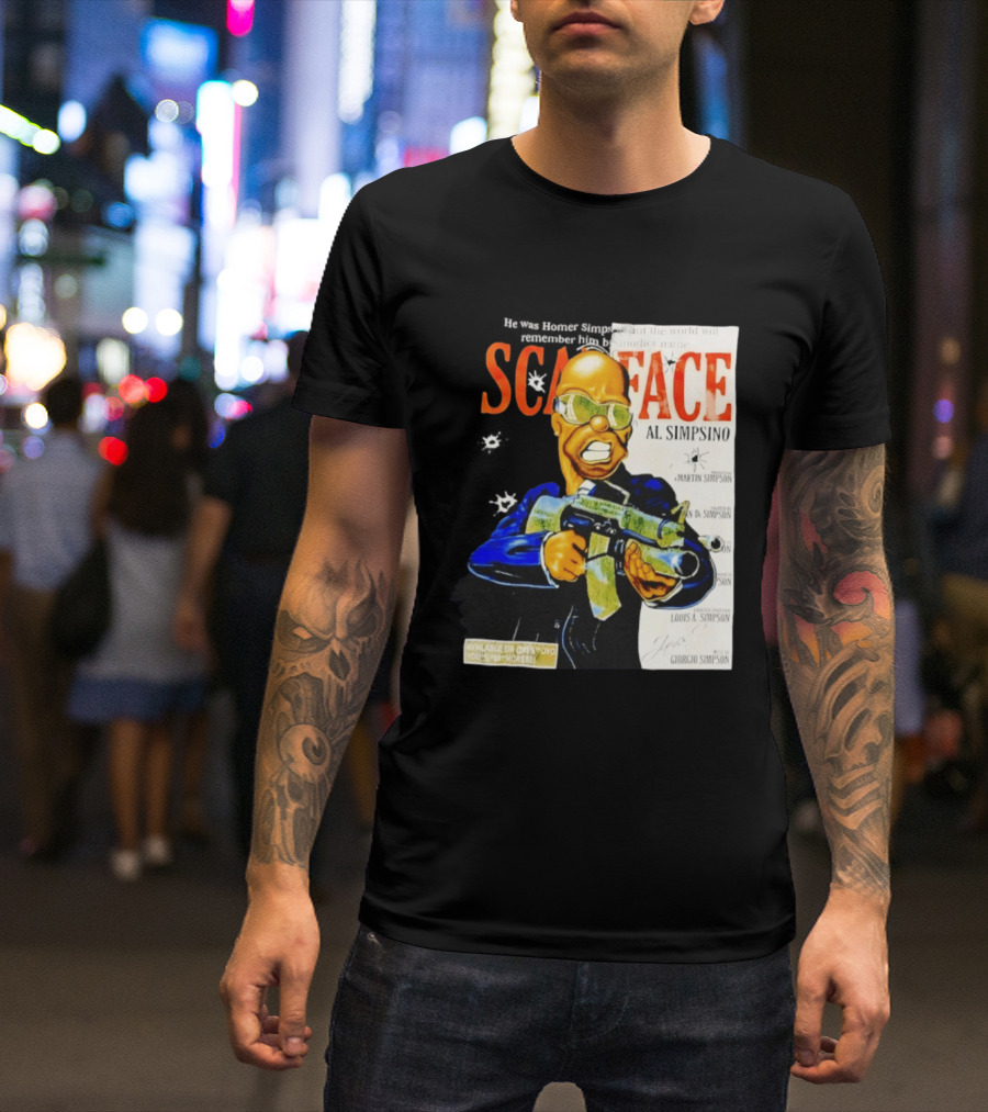 Scarface Al Simpsino Parody Available On DVD Reference T-Shirt