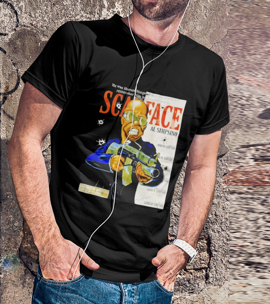 Scarface Al Simpsino Parody Available On DVD Reference T-Shirt