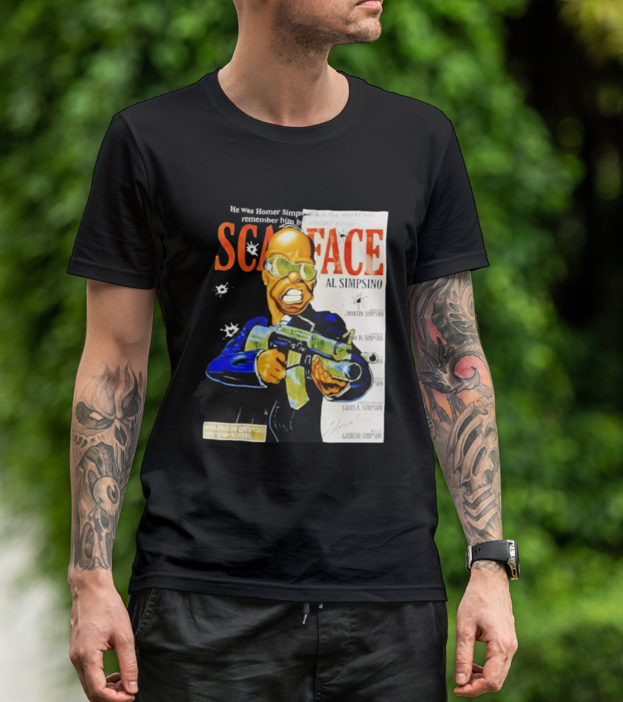 Scarface Al Simpsino Parody Available On DVD Reference T-Shirt