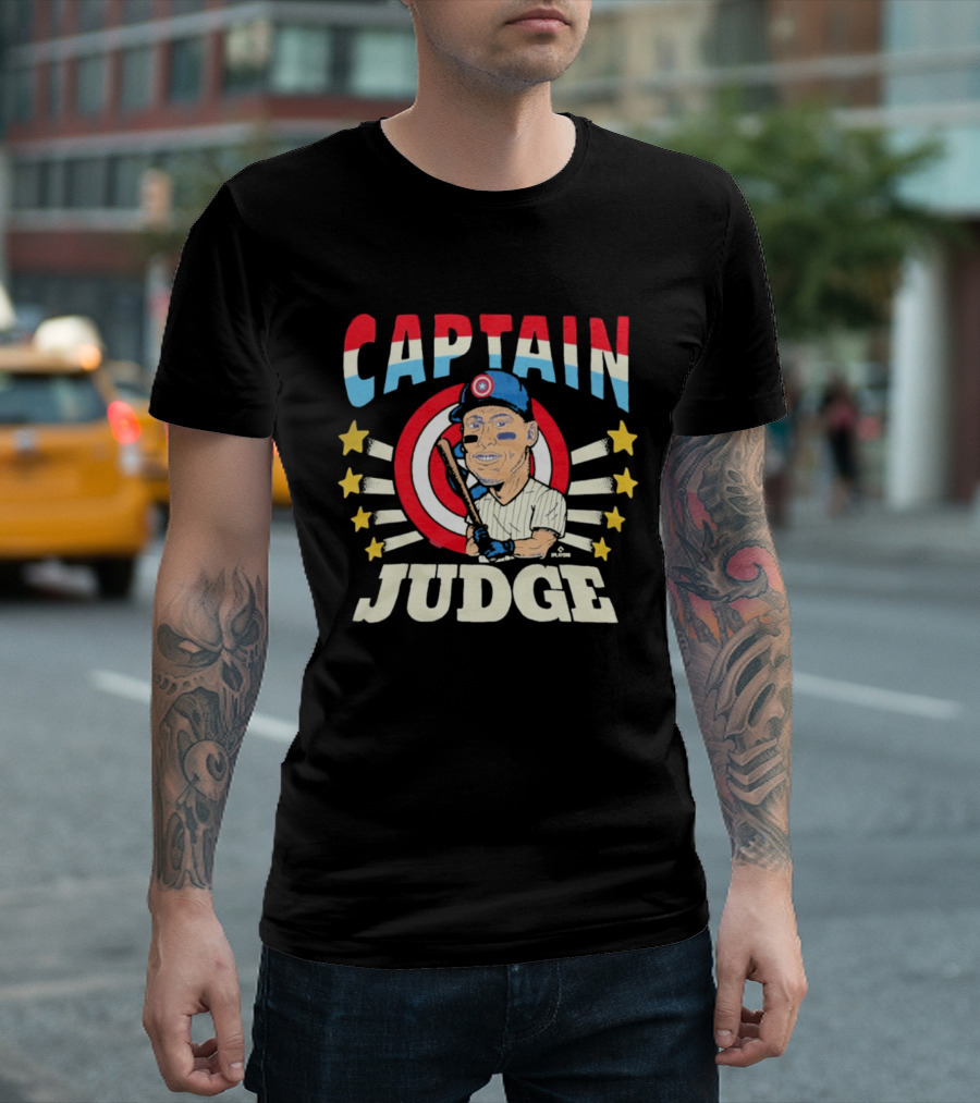 Captain Aaron Judge New York Yankees Baseball Star Caricature T-Shirt