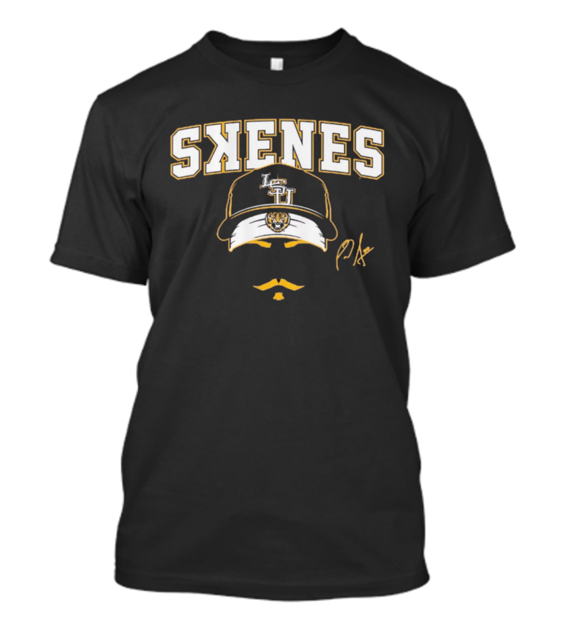 Skenes LSU Baseball Mustache Cap T-Shirt