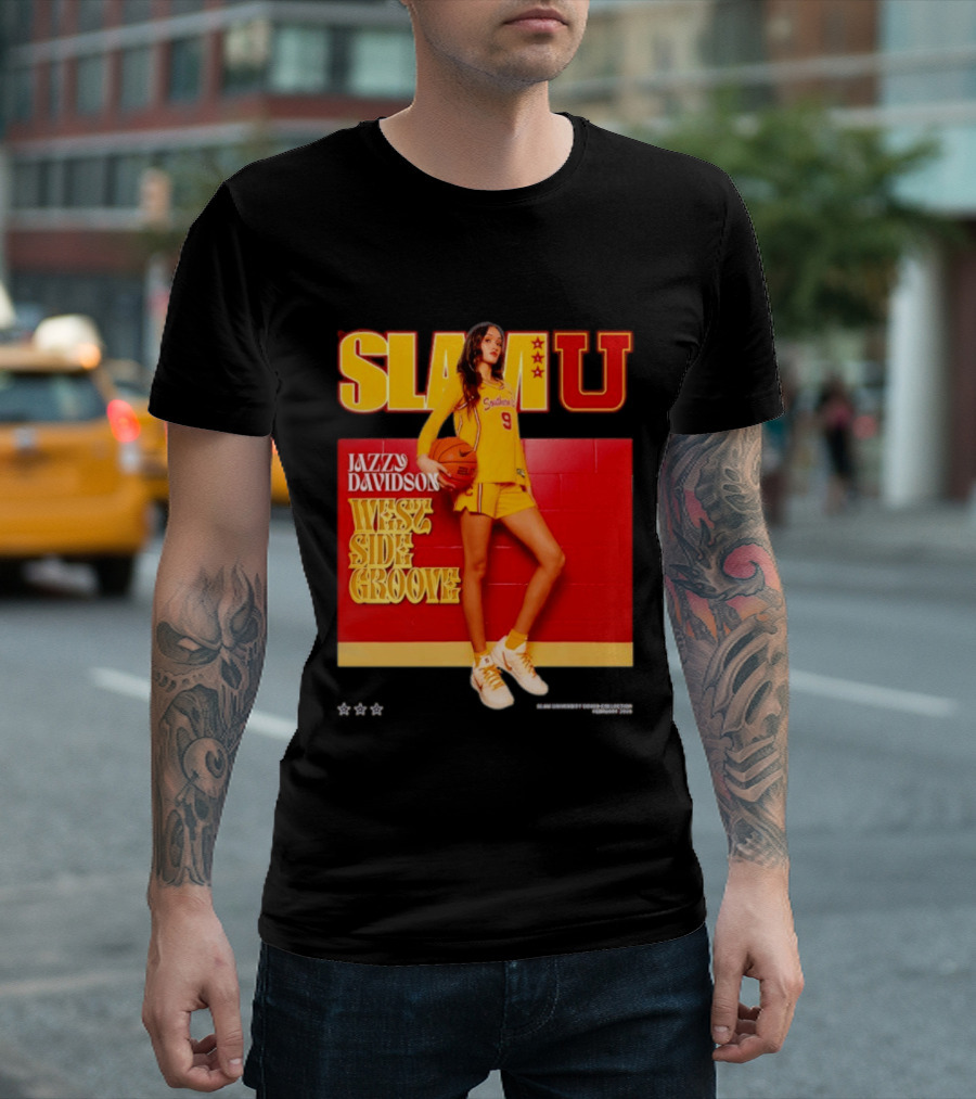Jazzy Davidson Basketball Slamu Southern 9 West Side Groove T-Shirt