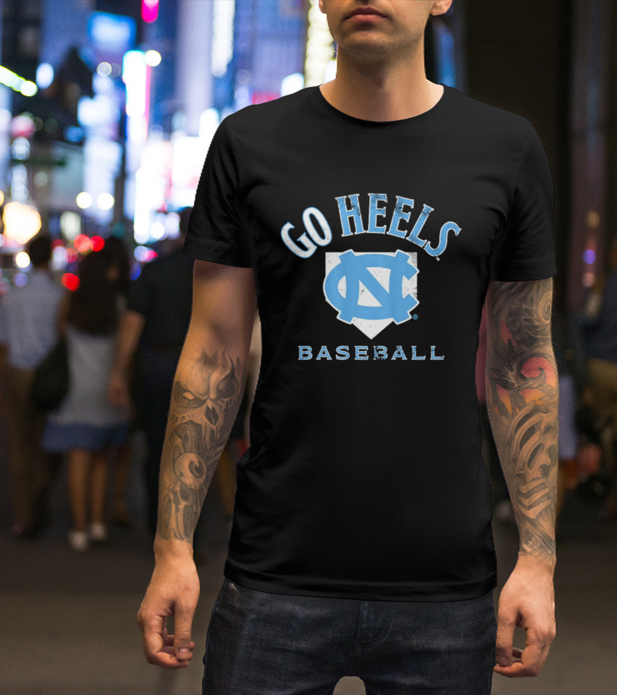 UNC Tar Heels Baseball Go Heels Home Plate T-Shirt