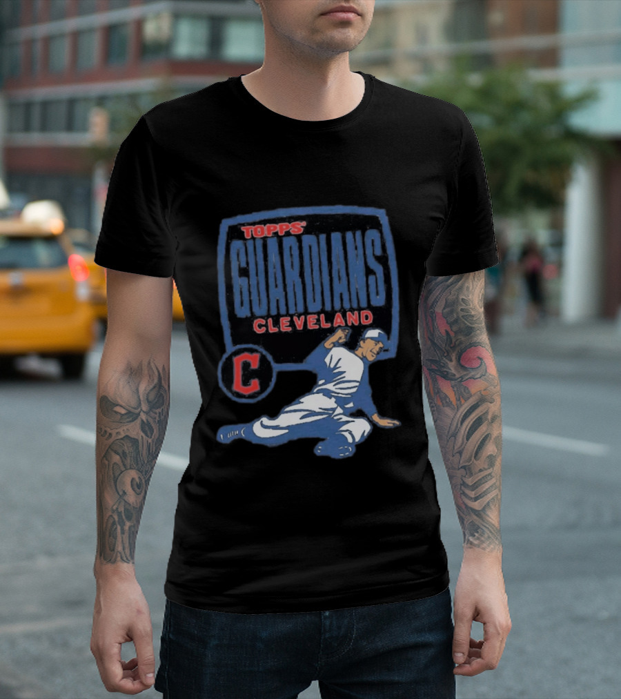 Cleveland Guardians Topps MLB Cartoon Raglan T-Shirt