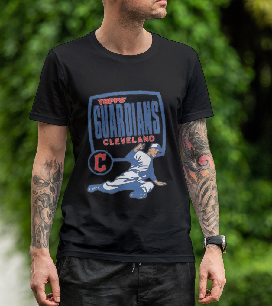 Cleveland Guardians Topps MLB Cartoon Raglan T-Shirt