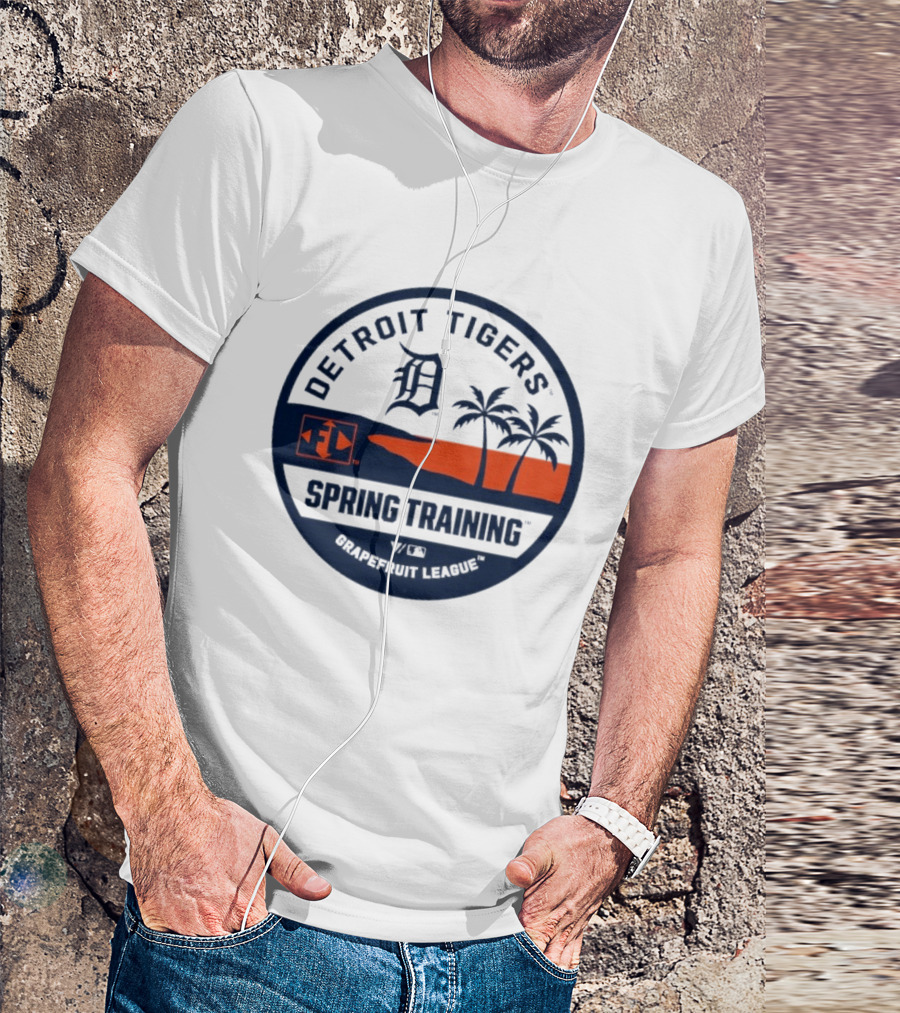 Detroit Tigers Spring Training Luxe Knit Grapefruit League Palm Trees T-Shirt