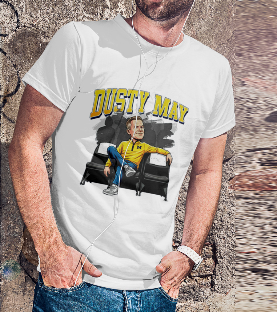 Dusty May Michigan Basketball Caricature T-Shirt