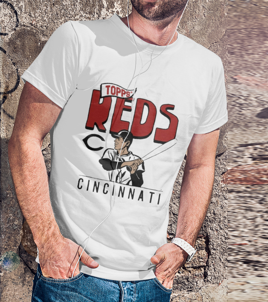 MLB Topps Cincinnati Reds Cartoon Player T-Shirt