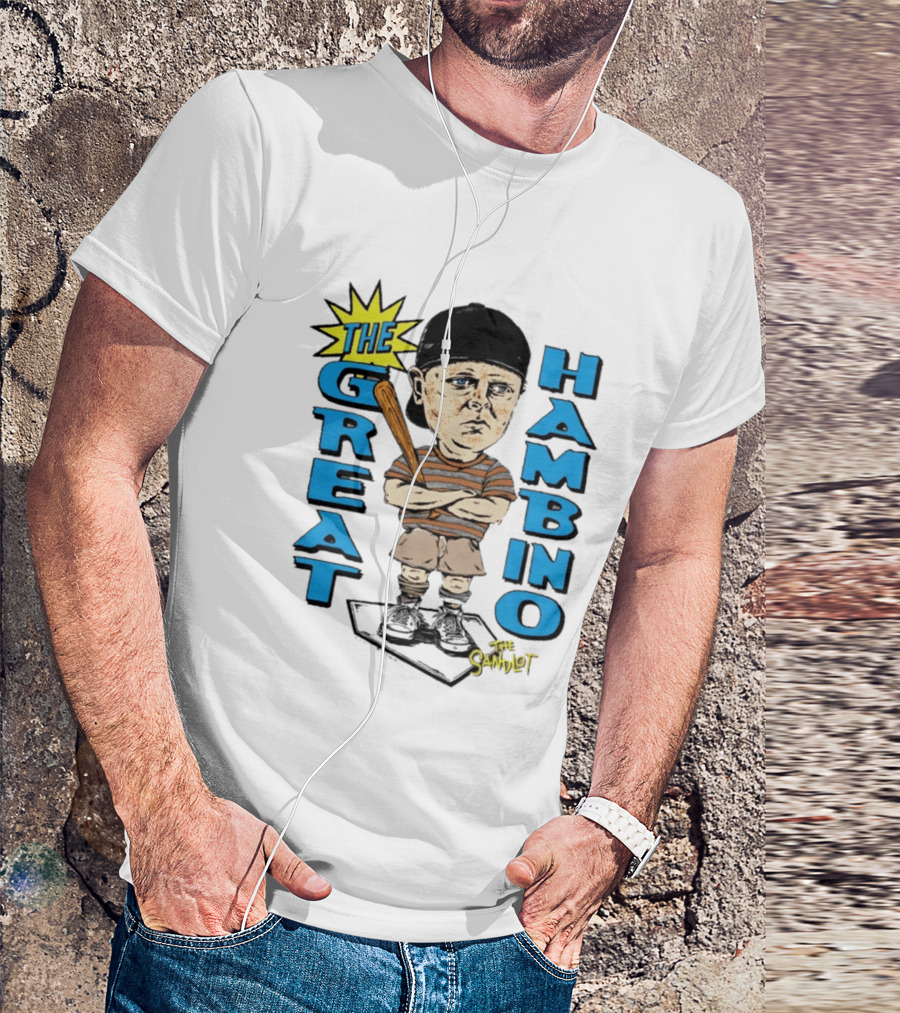 The Sandlot The Great Hambino Cartoon Character With Bat T-Shirt