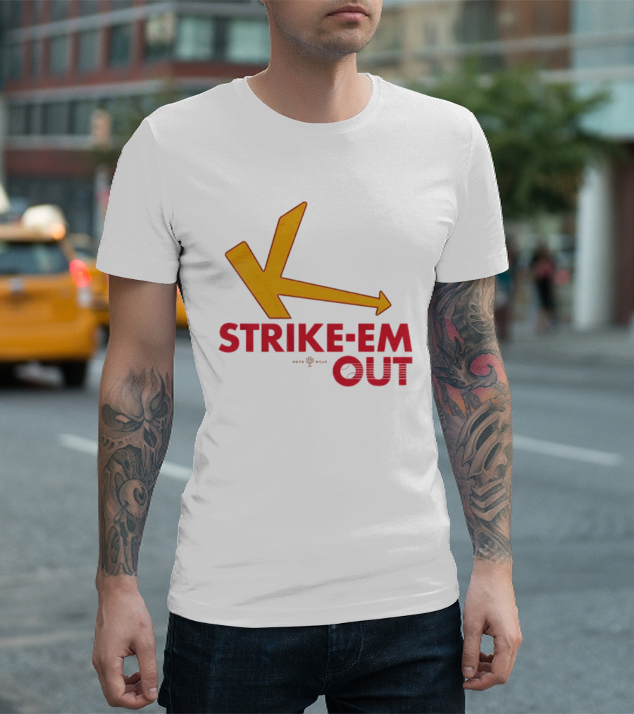 Strike Em Out Arrow CJ Beatt Baseball T-Shirt