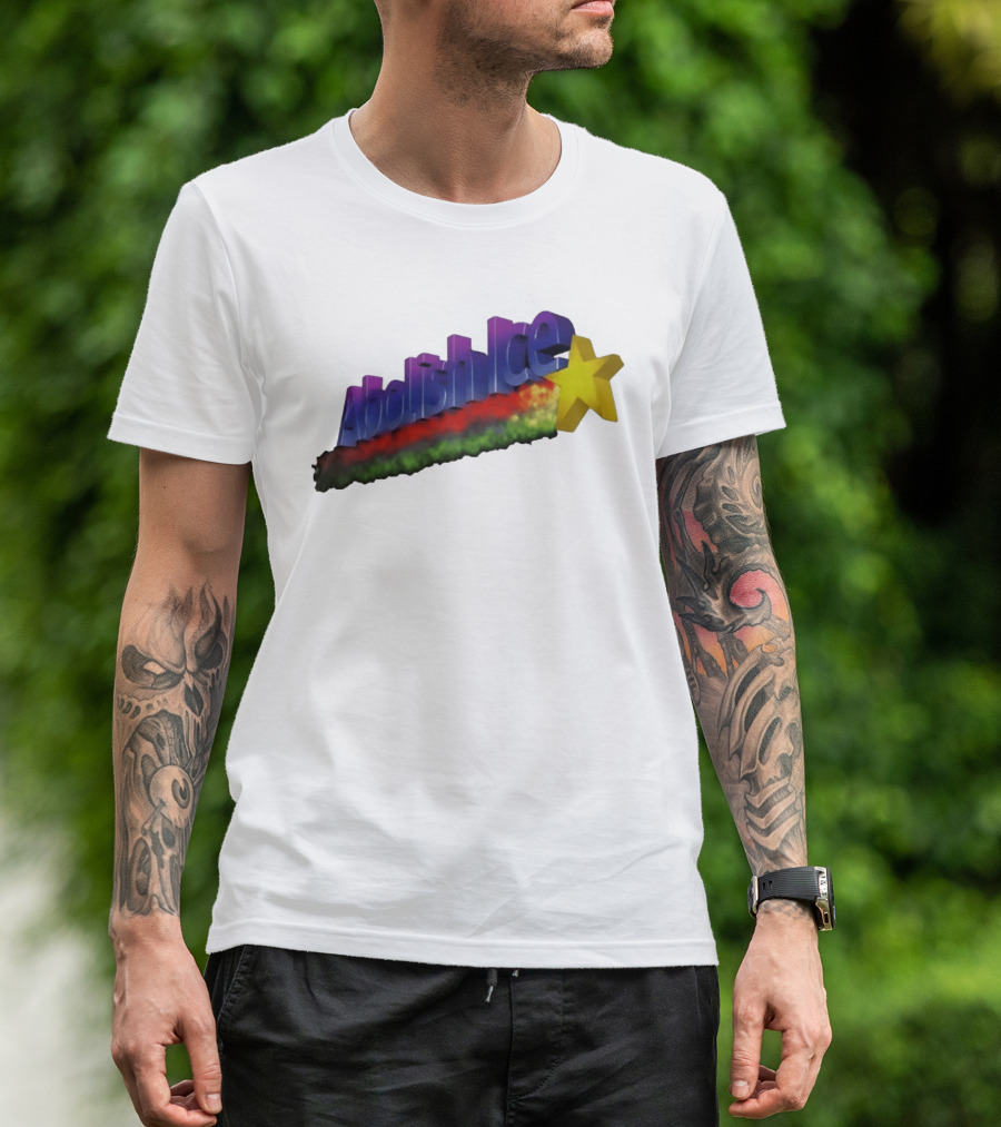Abolish ICE Star Bold Text With Colorful Gradient And 3D Effect T-Shirt