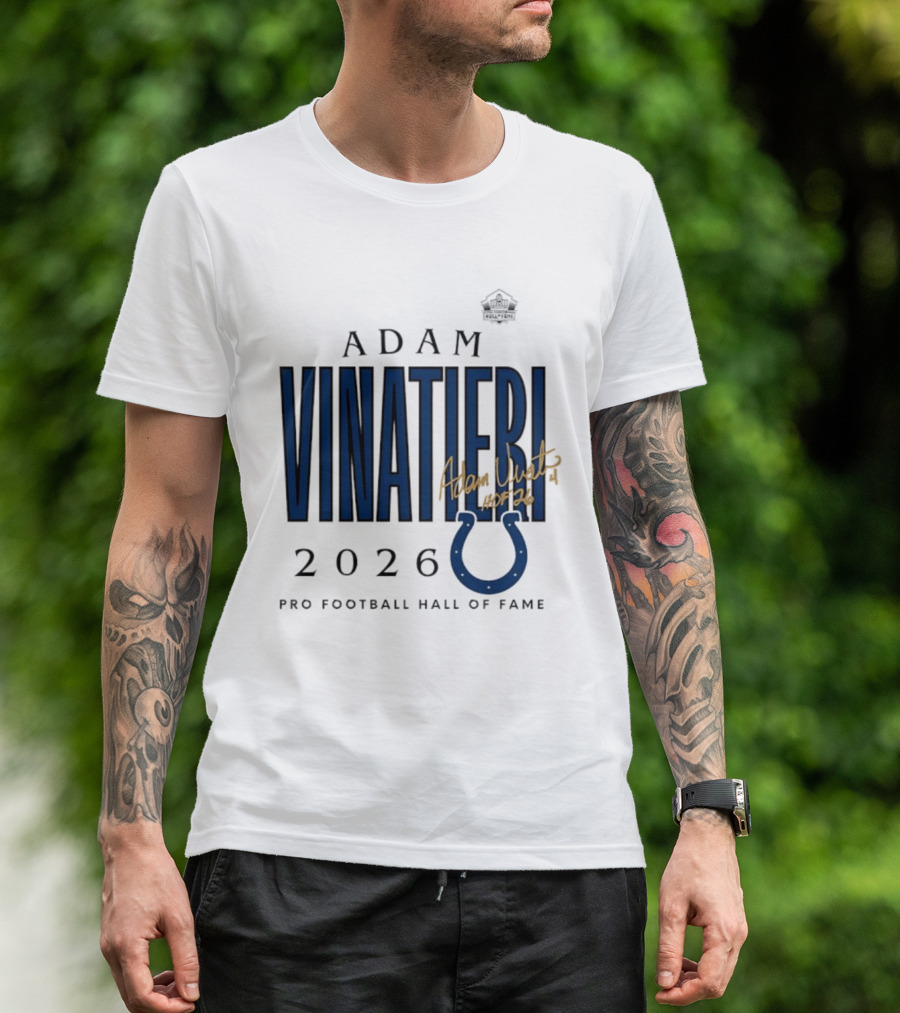 Adam Vinatieri Colts 2026 Pro Football Hall Of Fame Induction T-Shirt