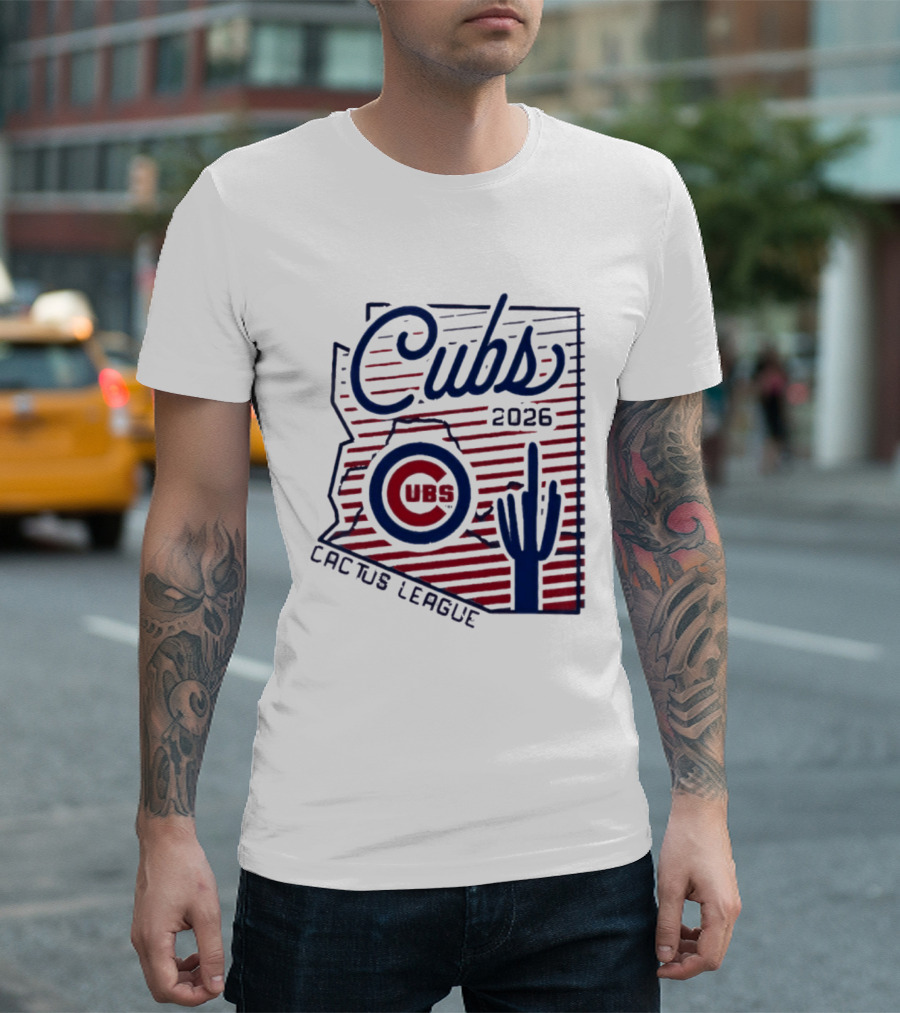 Chicago Cubs 2026 Cactus League Arizona Baseball Cactus T-Shirt