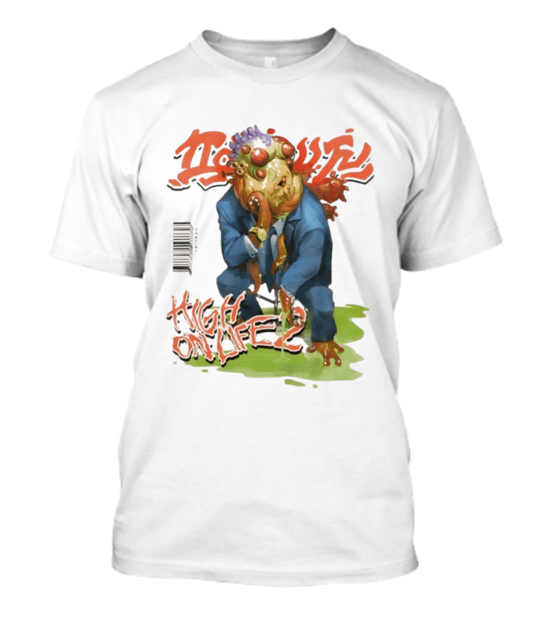 High On Life 2 Magazine Cover Alien Character In Suit Energetic T-Shirt