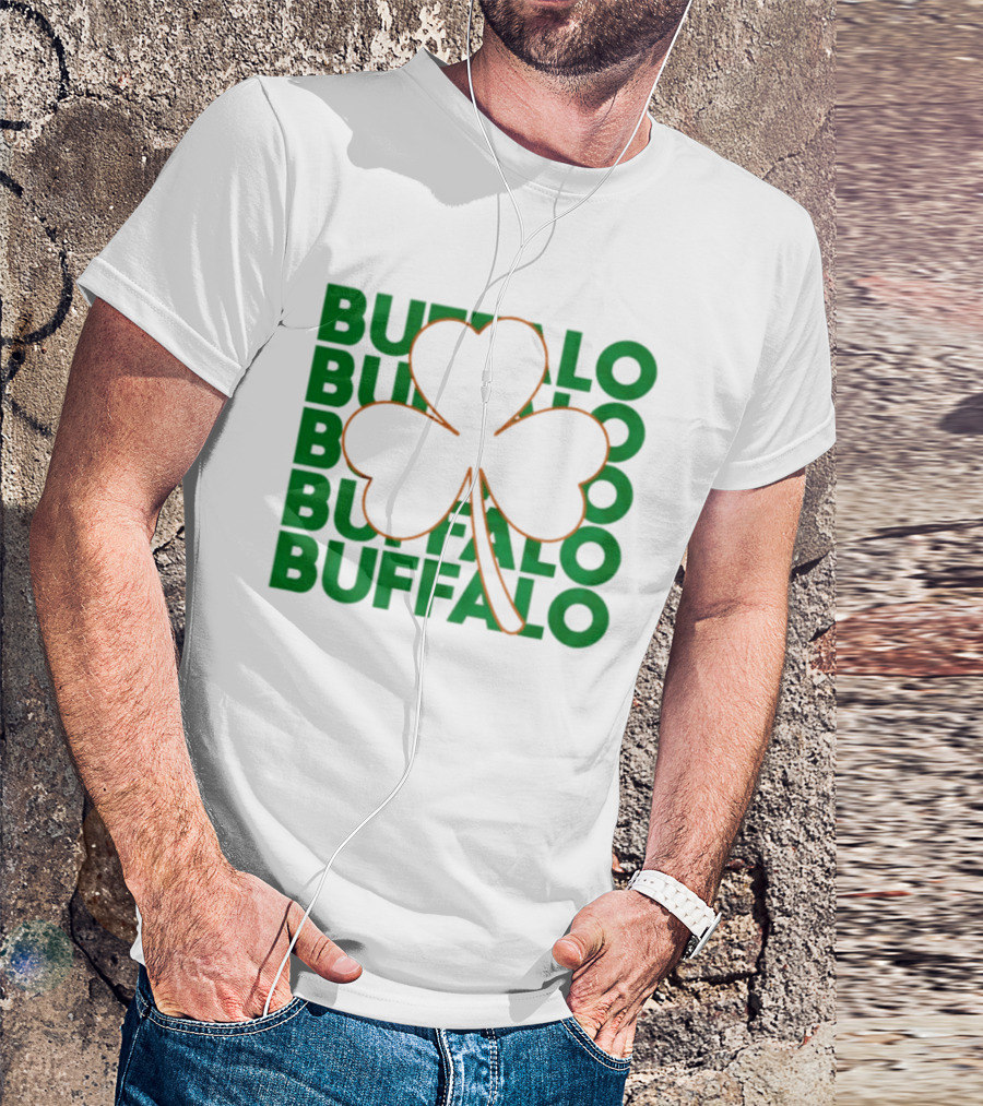 Lucky Buffalo Bills St. Patrick's Day Clover T-Shirt
