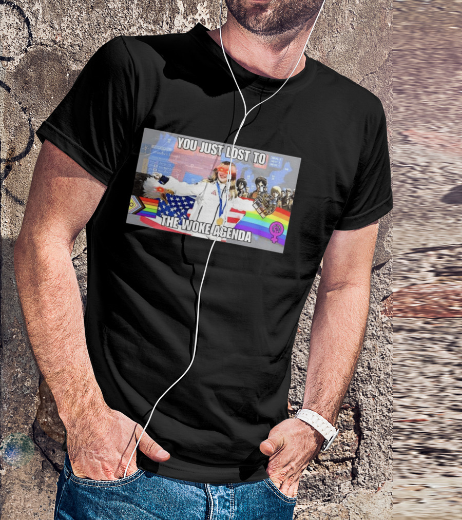 You Just Lost To The Woke Agenda Alysa Liu Rainbow Flag Anime Character Feminist T-Shirt