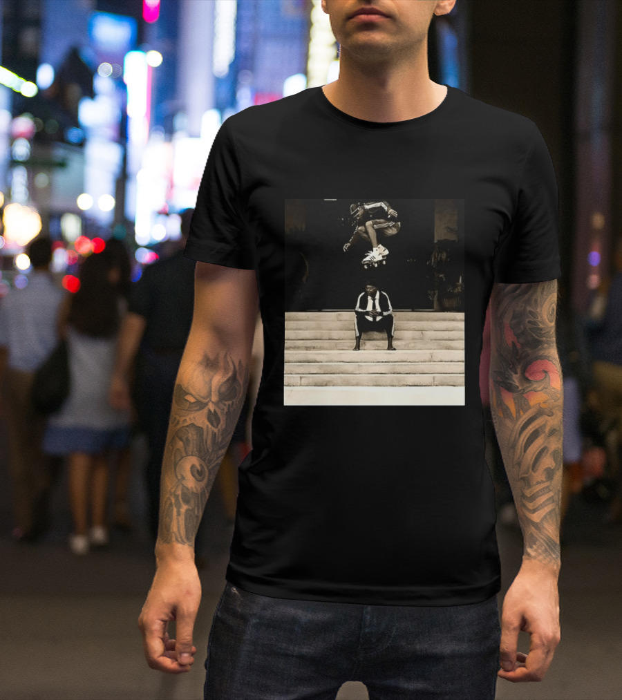 Bad MFs Tyshawn And Samuel L In Adidas Skateboard Jump Scene T-Shirt