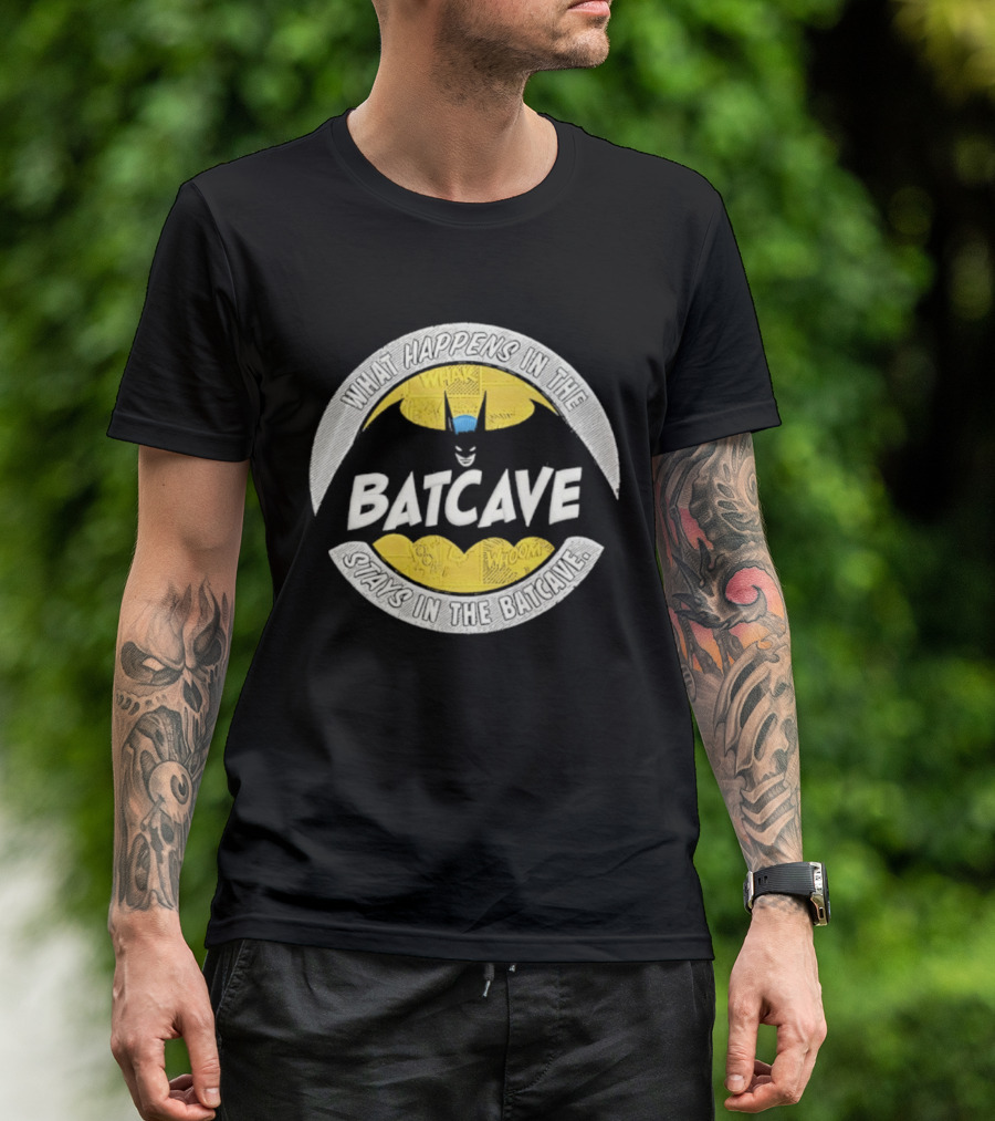 What Happens In The Batcave Stays In The Batcave Batman T-Shirt
