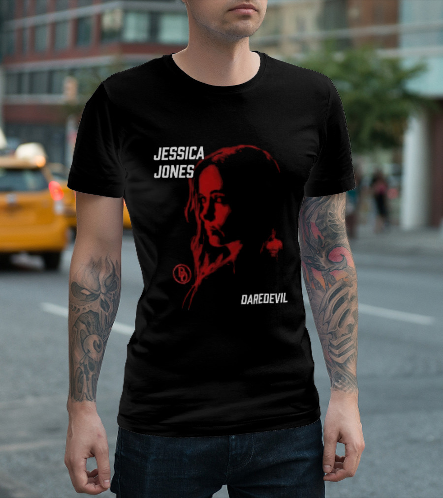 Jessica Jones Daredevil Season 2 Matt Murdock Red Shadow Face T-Shirt
