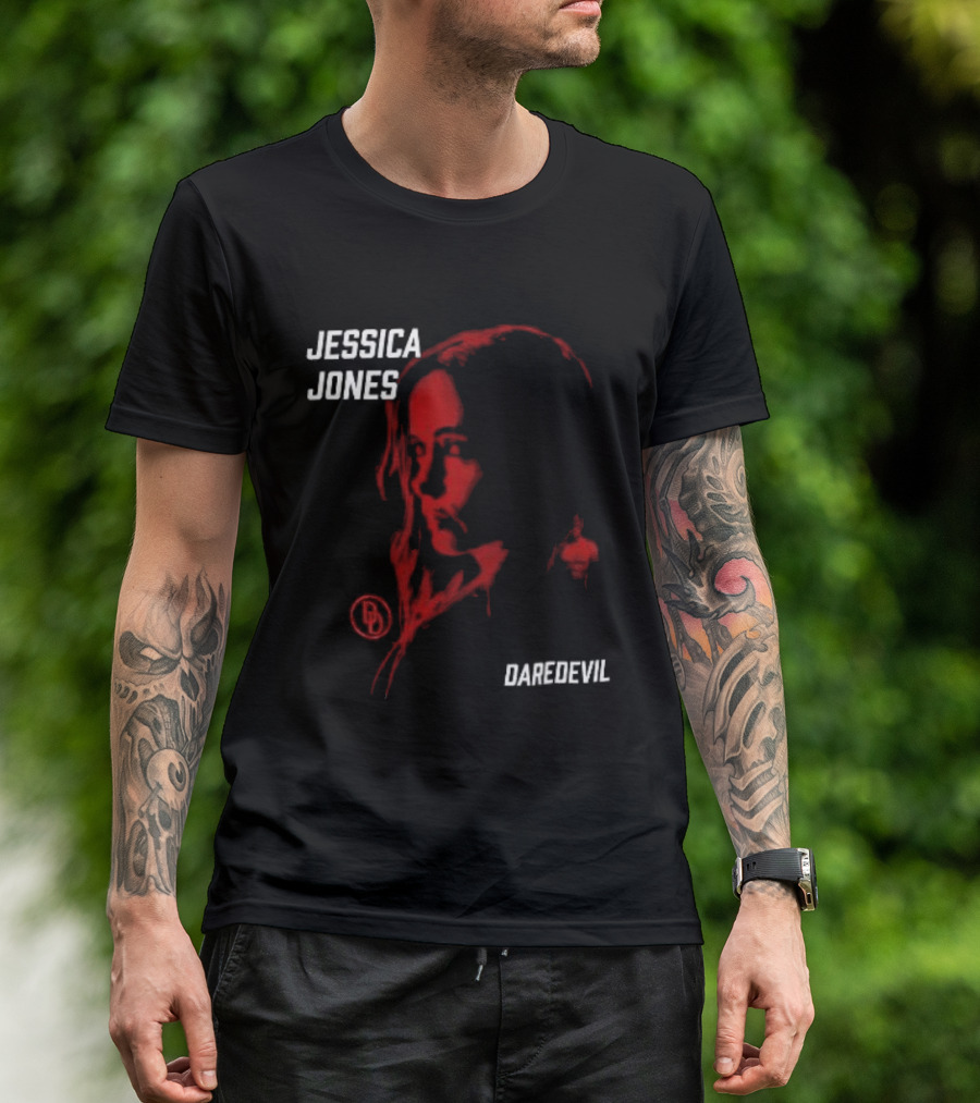 Jessica Jones Daredevil Season 2 Matt Murdock Red Shadow Face T-Shirt